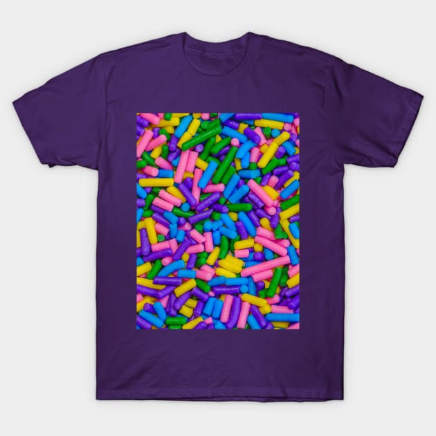 Neon Sprinkles Colorful Mix Photograph T-Shirt by love-fi